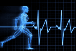 Heart rate and skeleton concept – fitness health visual