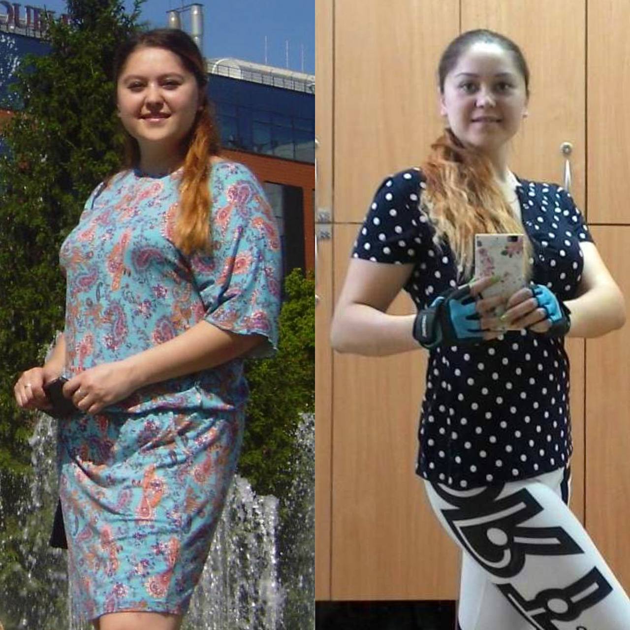 Body transformation – female client before and after – SportPT