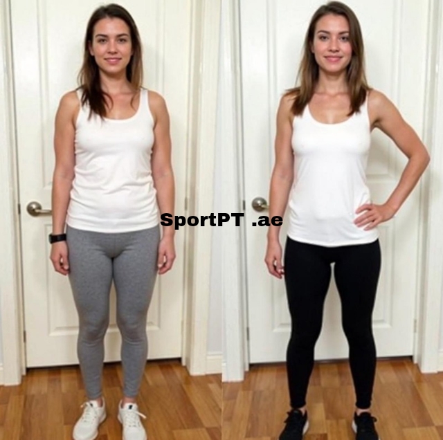 Body transformation – female client before and after – SportPT